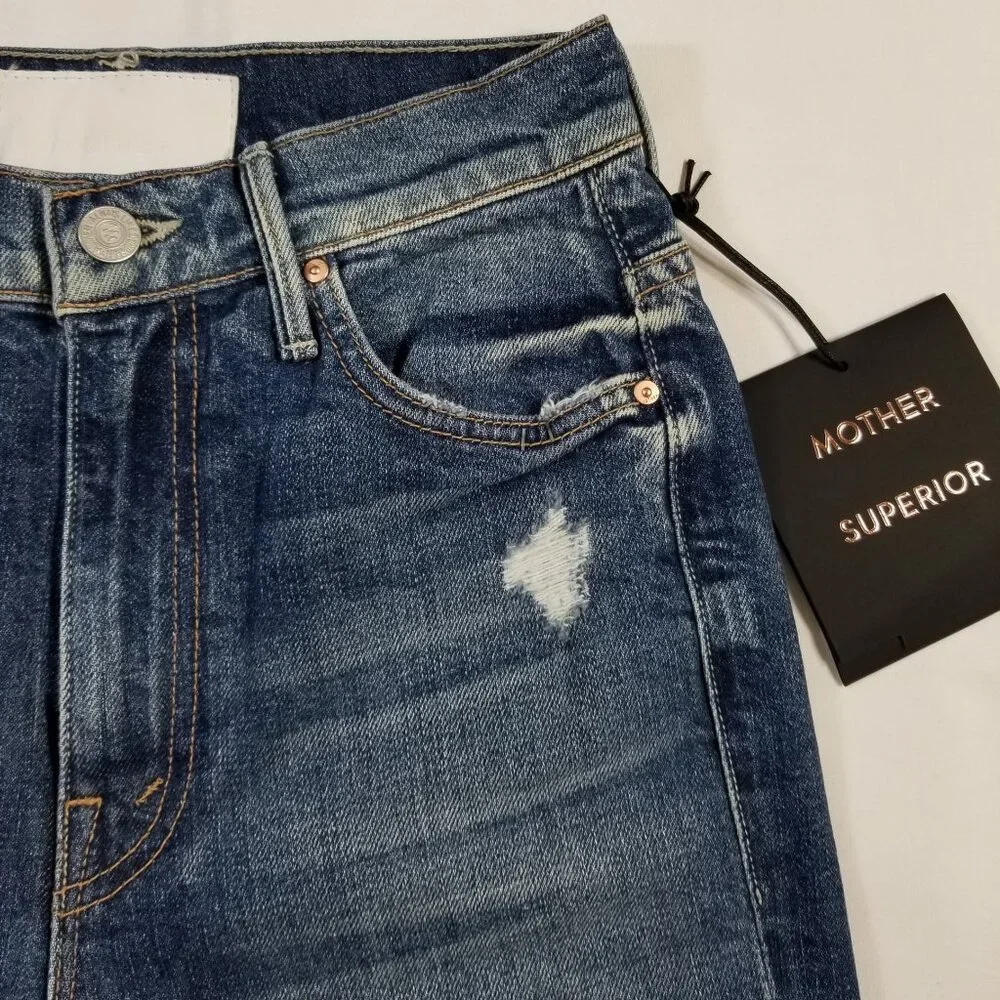 NWT MOTHER The Swooner Crop Jeans Your Treat Or Mine Distressed 24,26,27 $268